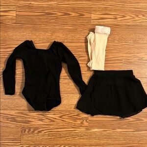 Capezio Ballet Dance Bundle - Leotard, Skirt, and Revolution Tights - Toddler